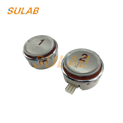 LG 시그마 엘리베이터 버튼 LED 표시기와 브레이일 표지판과 함께 큰 둥근 스테인리스 스틸 패널