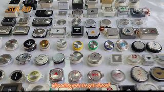 迅达5400电梯D型圆按钮 3针 4针