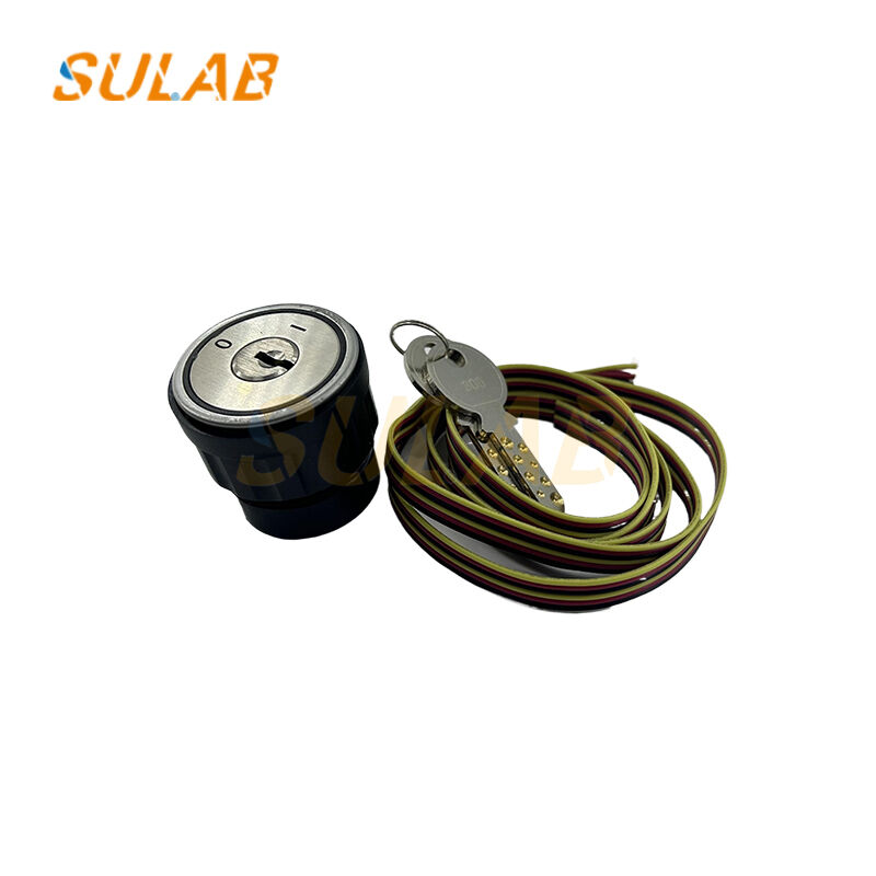 Electromagnetic Key-Operated Elevator Key Switch with Panel Mounting for Secure Base Station Lock