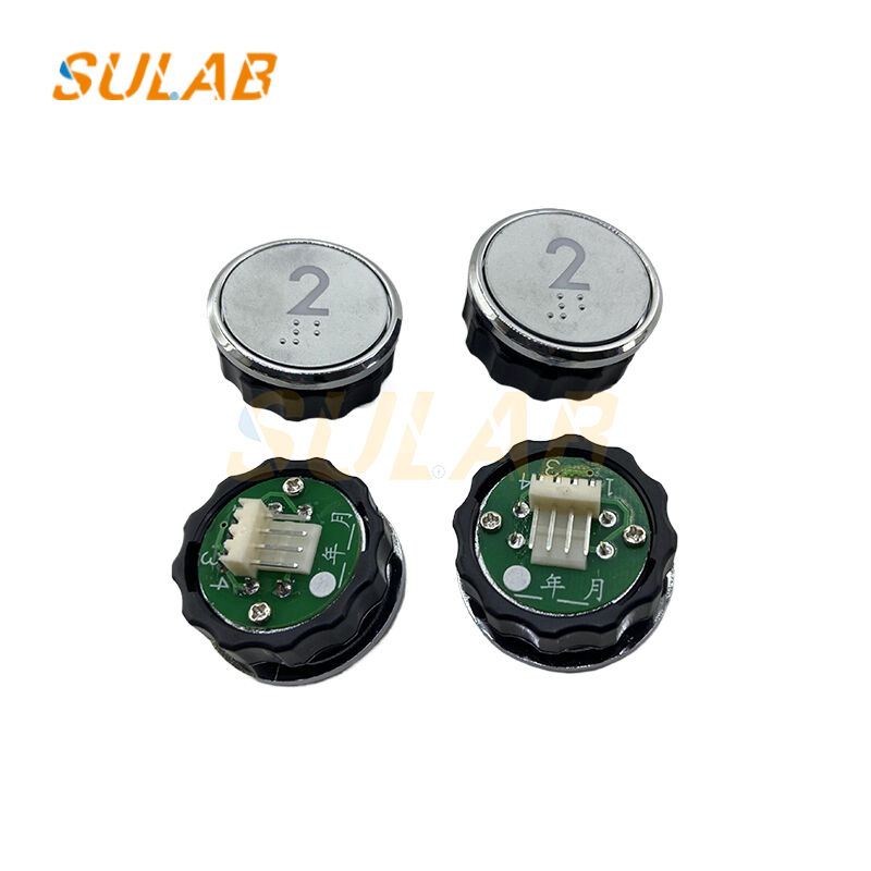 BR32A 32mm Universal Specification Elevator Button with LED Backlight Indicator and Normally Open Momentary Contact